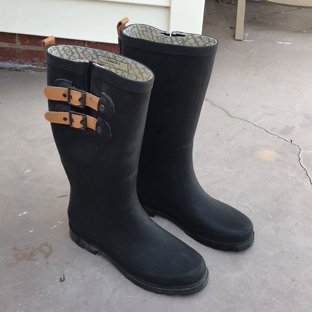 Chooka Black Rain Boots - Picture 1 of 6